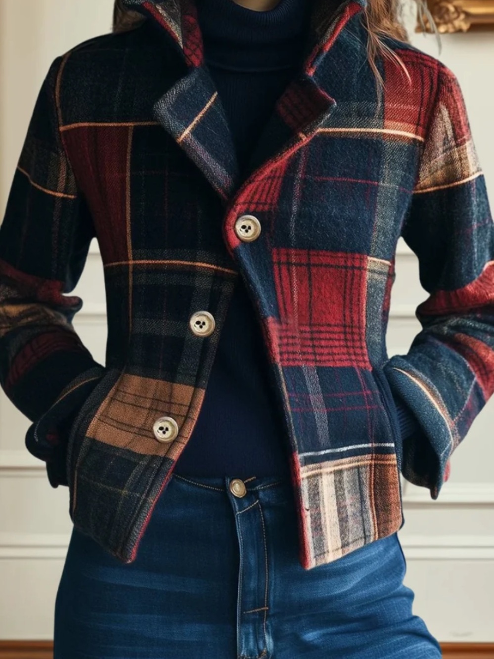 Plaid Jacket Chartou Fashion Collection